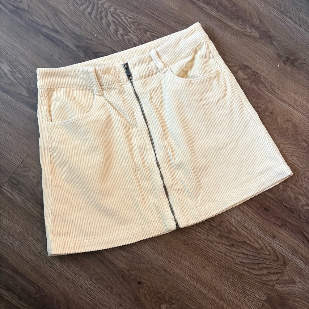 American Eagle Outfitters Tan Corduroy Mini Skirt
